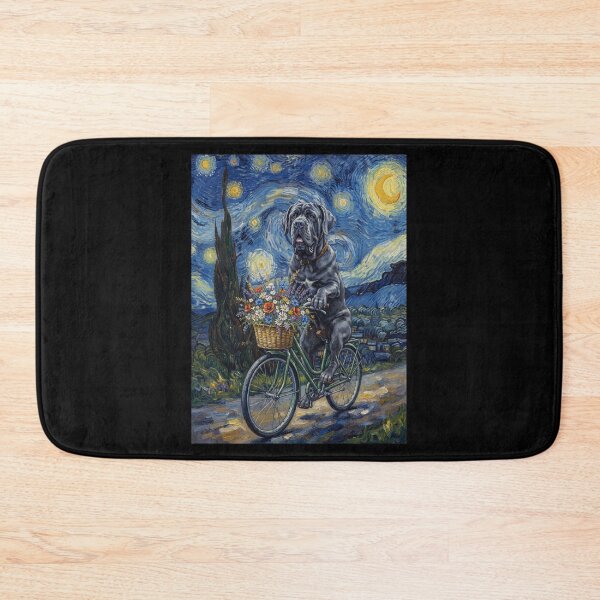 Item preview, Neapolitan Mastiff Biking Bike Starry Night Van Gogh Art Dog Lover designed and sold by dian-rody-crest.