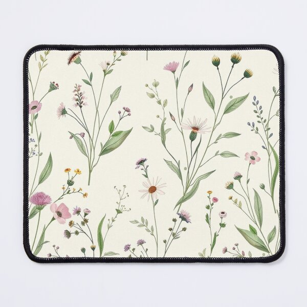 Item preview, Airy Green Stem Minimal Floral Pattern designed and sold by IntelliMindDesigns.