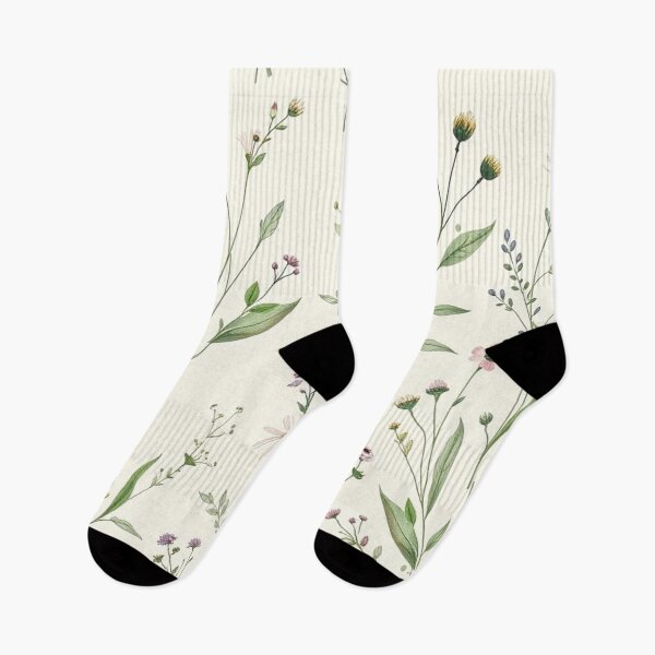 Item preview, Airy Green Stem Minimal Floral Pattern designed and sold by IntelliMindDesigns.