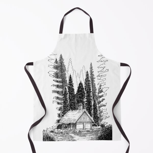Item preview, Wooden house in the forest drawing designed and sold by midsketcher.