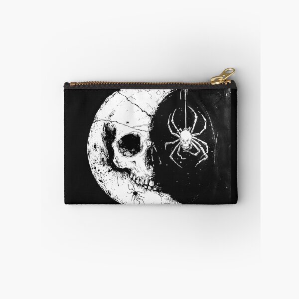 Item preview, Skull Crescent Moon with Spider Gothic Celestial Horror Art Design designed and sold by inkoutninja.