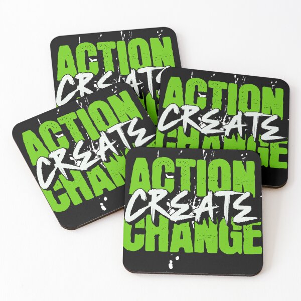 Item preview, Action Create Change Motivational T-Shirt – Typography Quote Tee designed and sold by vec4u.