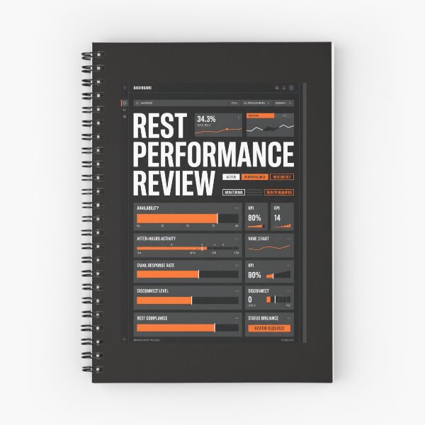 Item preview, Rest Performance Review Dark Dashboard UI designed and sold by SplashTastic.