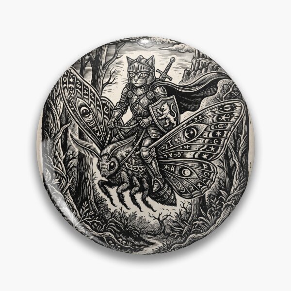 Item preview, Knight Cat Riding Magical Moth designed and sold by ManikRaja.