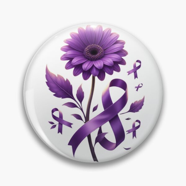Item preview, Purple Ribbon Flower Awareness designed and sold by CF_VintageDesign.