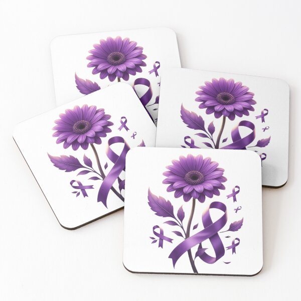 Item preview, Purple Ribbon Flower Awareness designed and sold by CF_VintageDesign.
