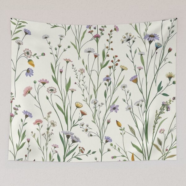 Item preview, Blue Purple Wildflower Meadow Seamless Pattern designed and sold by IntelliMindDesigns.