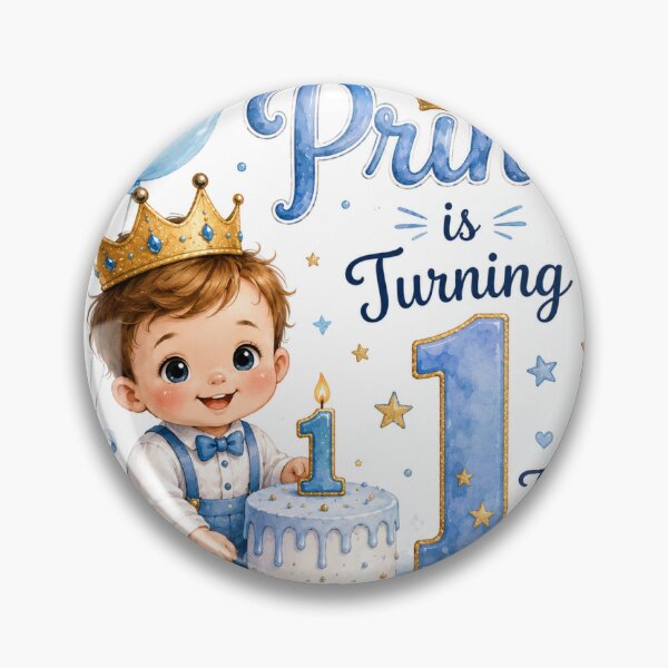 Item preview, Our Little Prince Is Turning 1 Today – First Birthday Boy designed and sold by NestDesigns01.