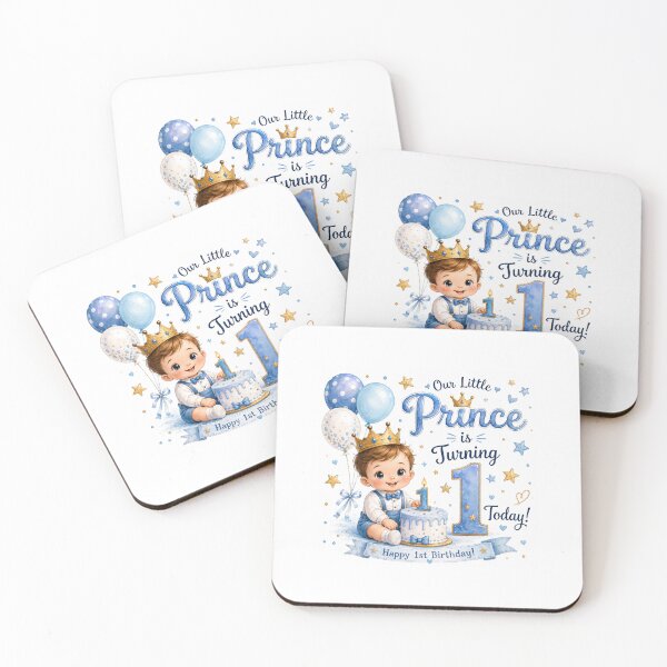 Item preview, Our Little Prince Is Turning 1 Today – First Birthday Boy designed and sold by NestDesigns01.