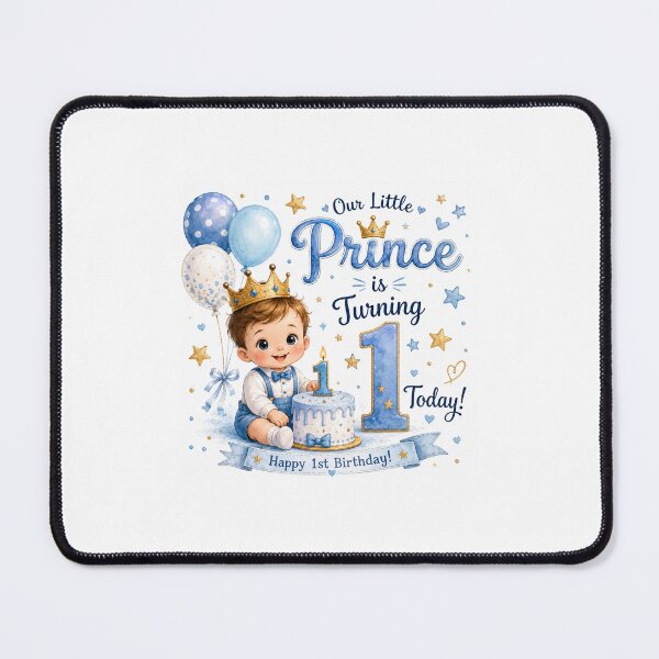 Item preview, Our Little Prince Is Turning 1 Today – First Birthday Boy designed and sold by NestDesigns01.
