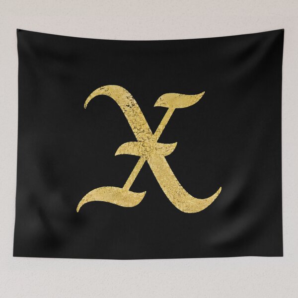 Item preview, Goldens Glitters Gothic 'X' Initial Letter  designed and sold by cacaScorner.