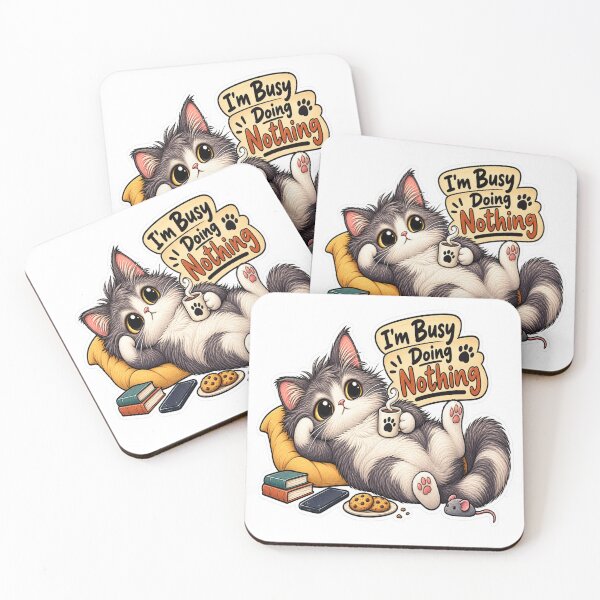 Item preview, I'm Busy Doing Nothing – Lazy Cat designed and sold by Genzfirevibes.