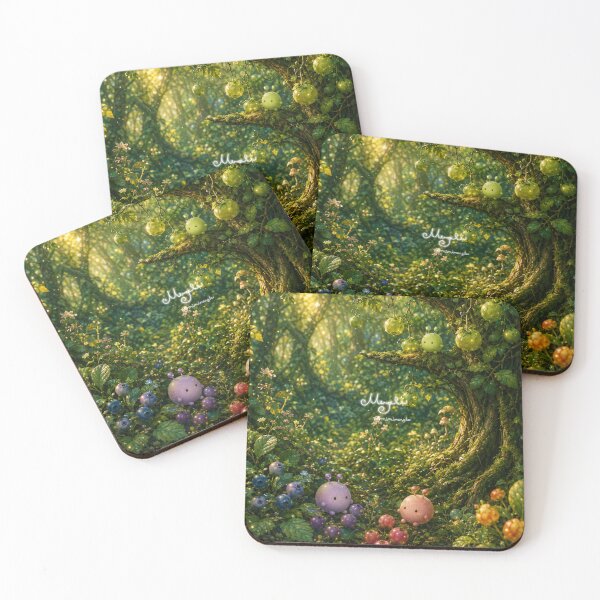 Item preview, Colourful Fruit Spirits in the Deep Green Mergle Forest designed and sold by Minimergle.