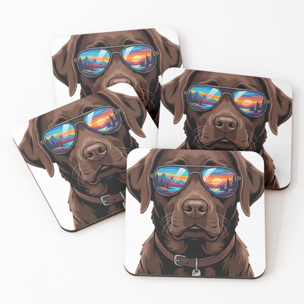 Item preview, Chocolate Labrador wearing cool sunglasses designed and sold by Loona97.
