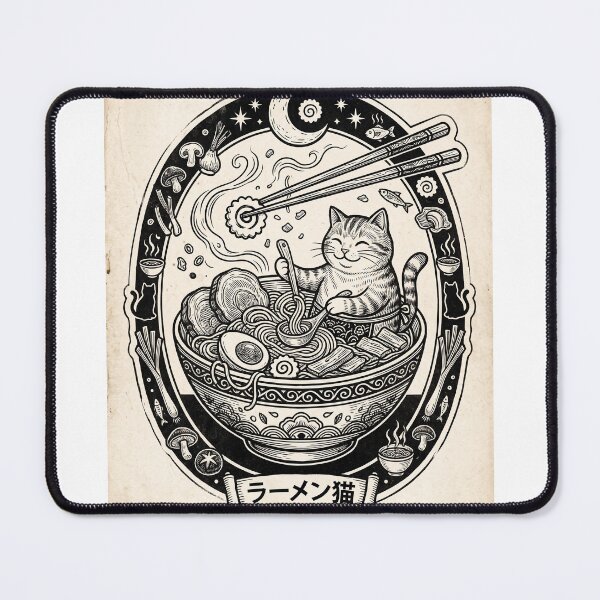 Item preview, Kawaii Orange Cat Ramen Bowl designed and sold by ManikRaja.