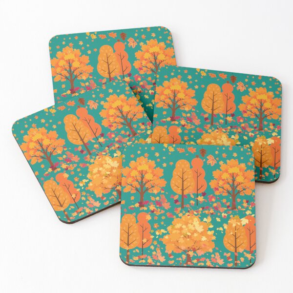 Item preview, Autumn Mood -Forest Magic in Teal and Orange -Cozy Design designed and sold by CreativeCanvas8.