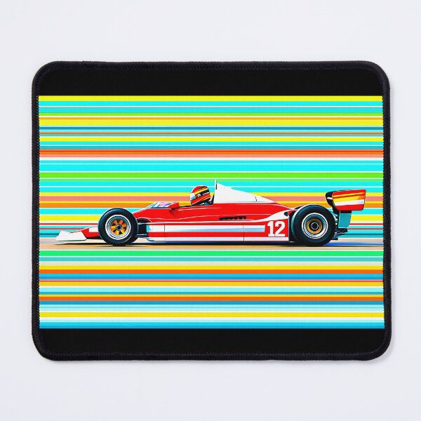 Item preview, Retro Red Open Wheel Race Car #12 – Colorful Racing Stripes designed and sold by PitWallArt.