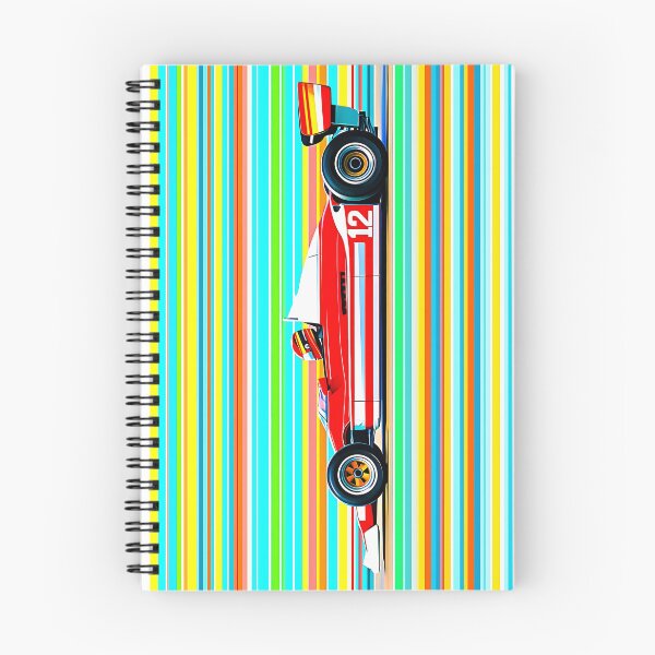 Item preview, Retro Red Open Wheel Race Car #12 – Colorful Racing Stripes designed and sold by PitWallArt.