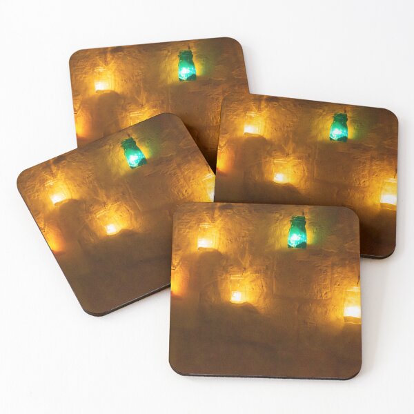 Item preview, Warm Lantern Wall Display With Hanging Jars Creates Cozy Night Ambiance In A Rustic Cave Setting designed and sold by Nmallia.