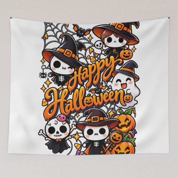 Item preview, Happy Halloween Kawaii Witches – Cute Spooky Halloween designed and sold by Suzaku Studio.