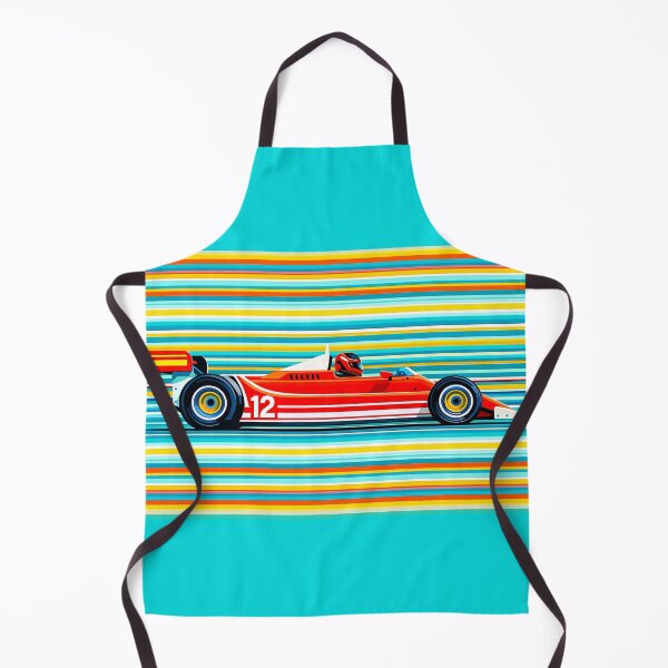 Item preview, #12 Vintage Red Race Car – Retro Racing Stripes designed and sold by PitWallArt.