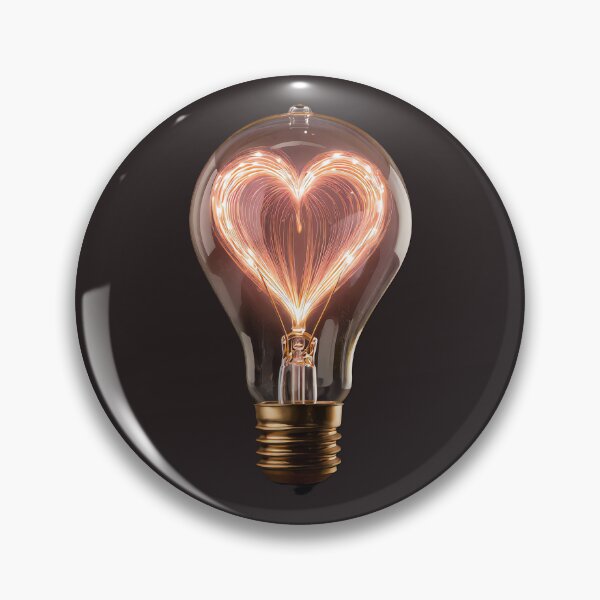 Item preview, Glowing Heart Light Bulb Aesthetic designed and sold by FireMelody.