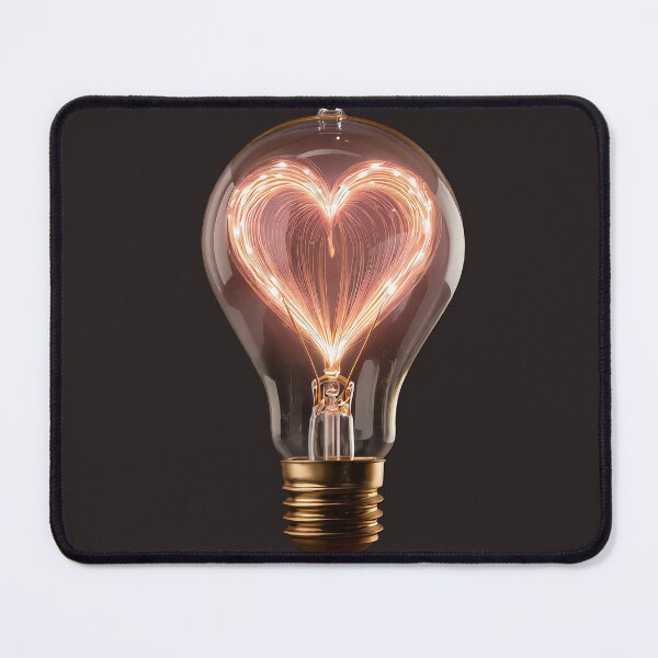 Item preview, Glowing Heart Light Bulb Aesthetic designed and sold by FireMelody.