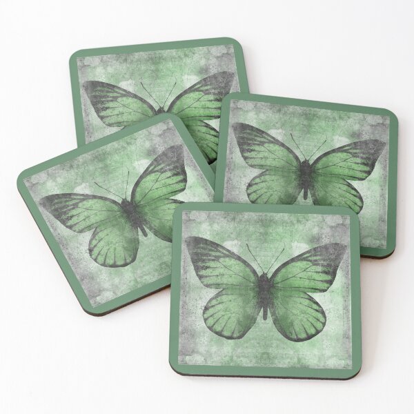 Item preview, Weathered Green Sawtooth Butterfly Wings Specimen Entomology Study designed and sold by Ghoul Enterprises.