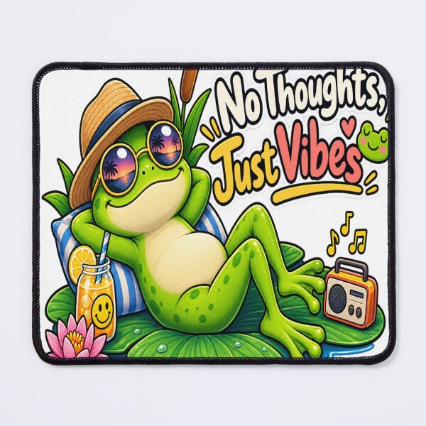 Item preview, No Thoughts, Just Vibes – Chill Frog designed and sold by Genzfirevibes.