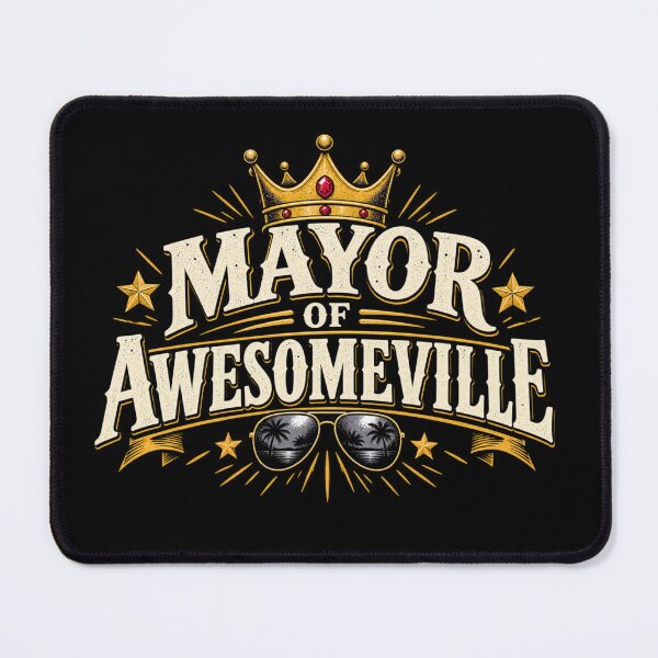 Aperçu de l'œuvre Symbole de statut du maire d'Awesomeville créée et vendue par TY-Cat-Tees.