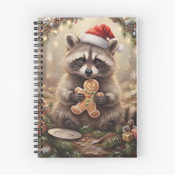 Item preview, Christmas Raccoon Cookie Thief & Holiday Woodland Animal Gift designed and sold by Ameliajohanson.