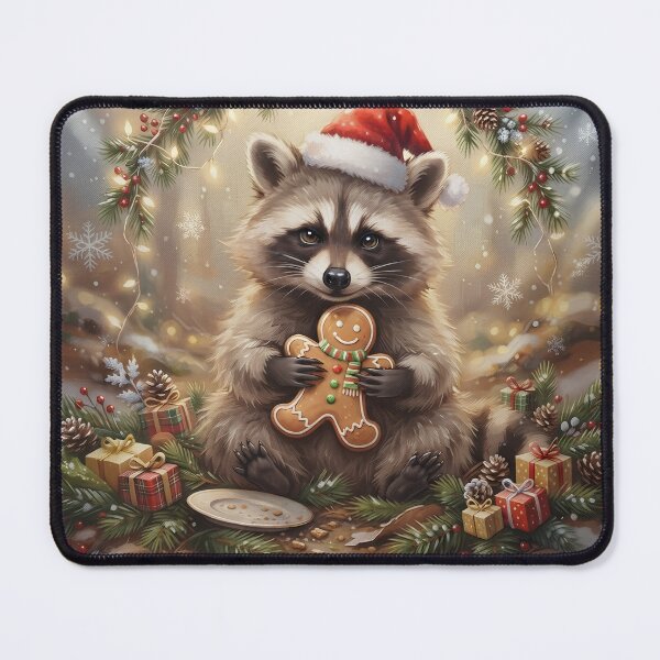 Item preview, Christmas Raccoon Cookie Thief & Holiday Woodland Animal Gift designed and sold by Ameliajohanson.