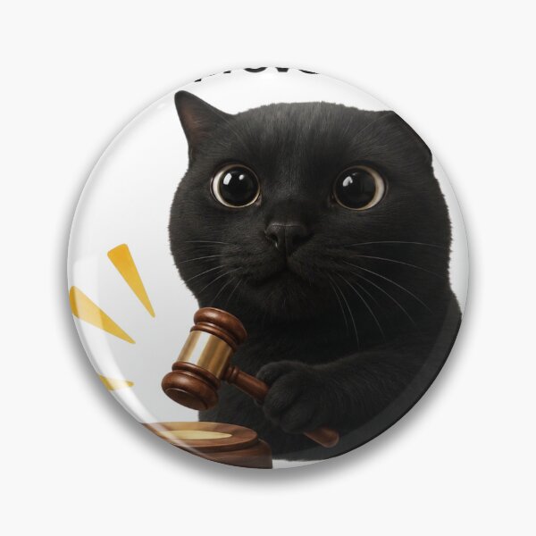 Item preview, Approved! Black Cat Judge With Gavel designed and sold by EgoSovereign.