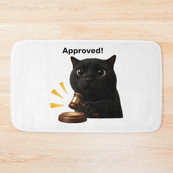 Item preview, Approved! Black Cat Judge With Gavel designed and sold by EgoSovereign.