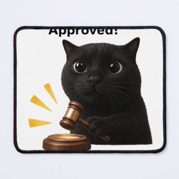 Item preview, Approved! Black Cat Judge With Gavel designed and sold by EgoSovereign.