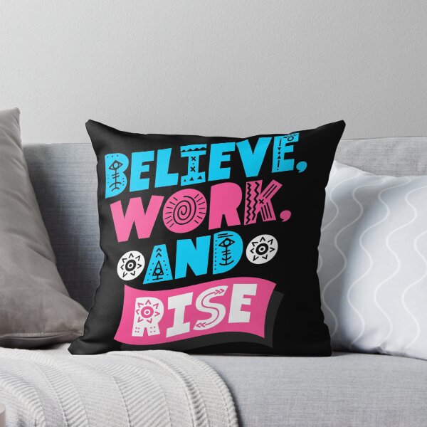 Item preview, Believe Work and Rise Motivational T-Shirt, Success Mindset designed and sold by baretyas.