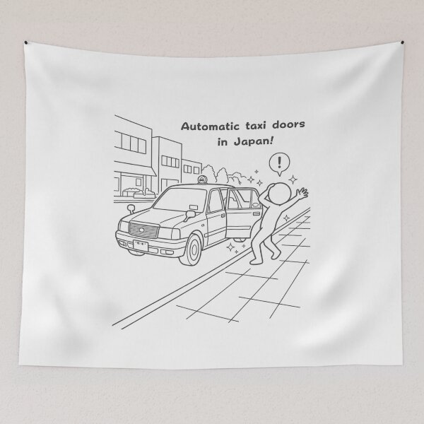 Item preview, Japan Automatic Taxi Doors - Japanese Culture Pictogram designed and sold by japan-picto.
