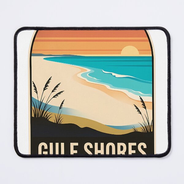 Item preview, Gulf Shores Public Beach Alabama Vintage WPA Travel Badge Sticker designed and sold by DetourDgn.