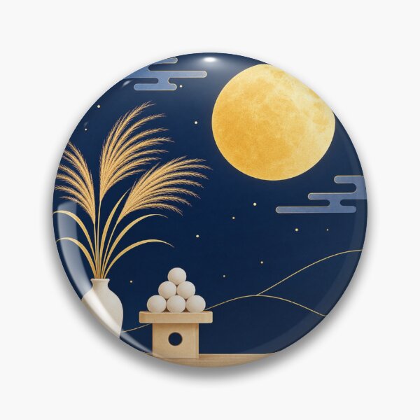 Item preview, Japanese Full Moon Harvest Moon Festival Art designed and sold by SakuraMarket26.