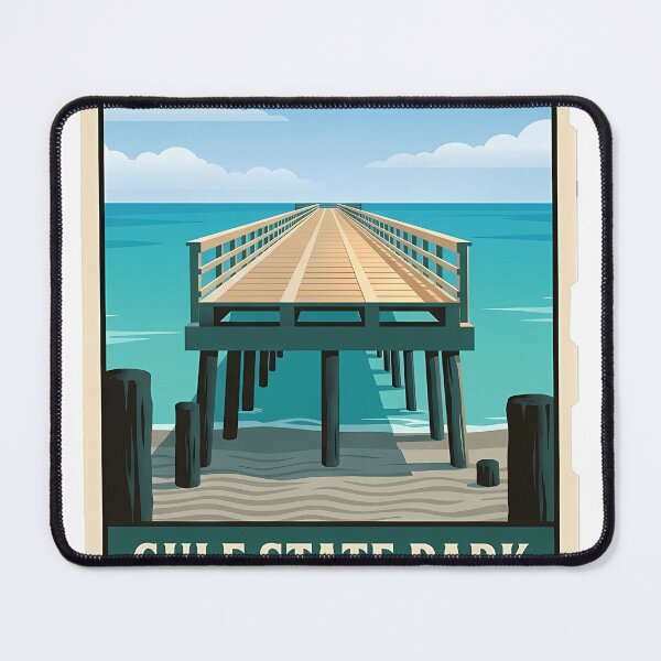 Item preview, Gulf State Park Fishing Pier Gulf Shores Alabama Sticker designed and sold by DetourDgn.