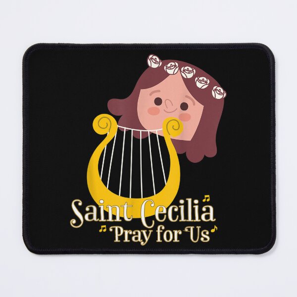 Item preview, St Cecilia Patron Saint of Musicians Harp Catholic designed and sold by geronkagogo.