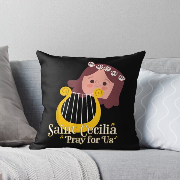 Item preview, St Cecilia Patron Saint of Musicians Harp Catholic designed and sold by geronkagogo.