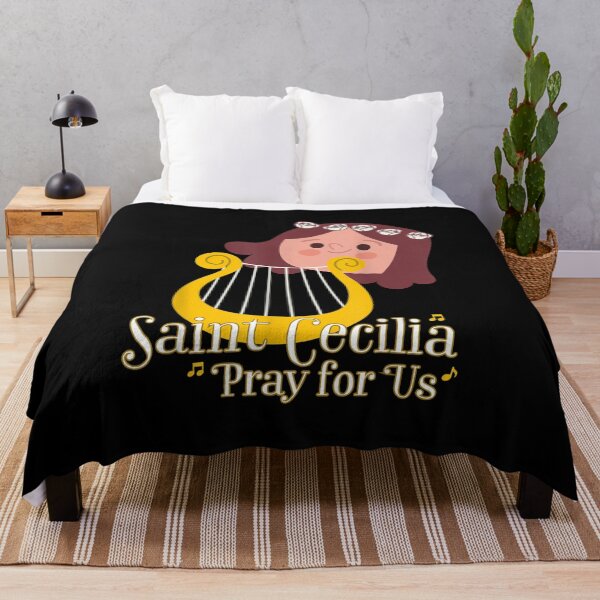 Item preview, St Cecilia Patron Saint of Musicians Harp Catholic designed and sold by geronkagogo.