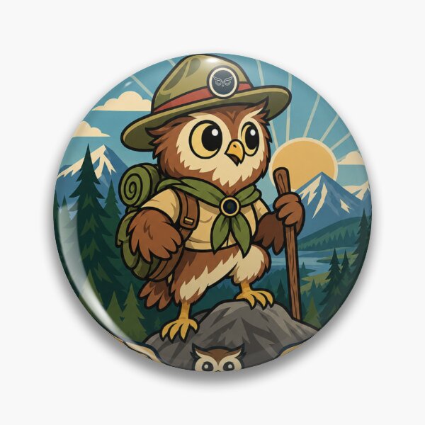 Item preview, Vintage Scout Owl Emblem – Retro Adventure Badge Design designed and sold by Inkora_CC.