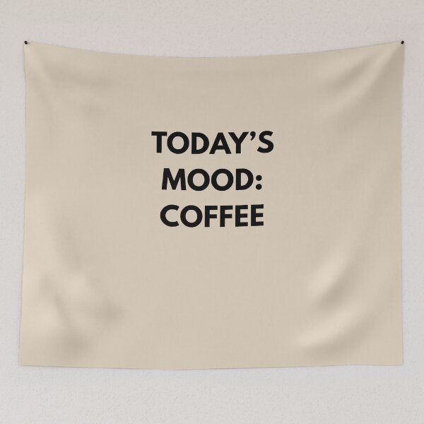 Item preview, Today's Mood Coffee Aesthetic Typography Minimalist designed and sold by ArtisanPrintHk.