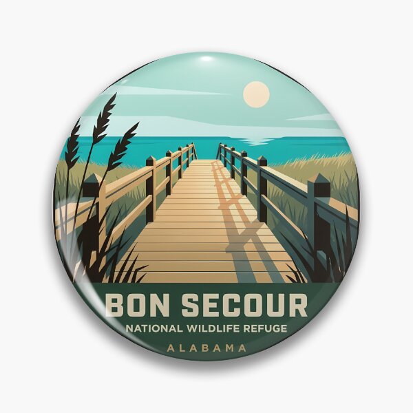 Item preview, Bon Secour National Wildlife Refuge Alabama Boardwalk Sticker designed and sold by DetourDgn.