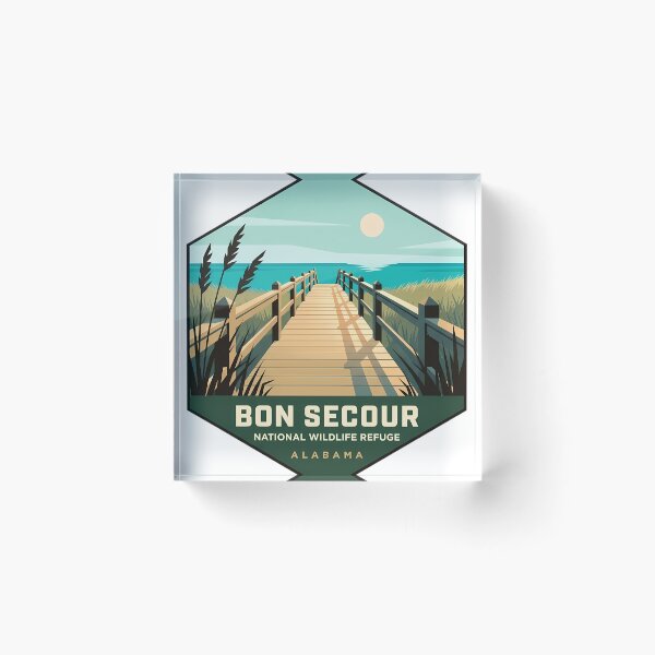 Item preview, Bon Secour National Wildlife Refuge Alabama Boardwalk Sticker designed and sold by DetourDgn.