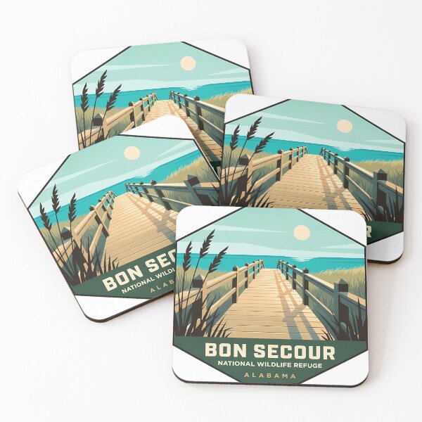 Item preview, Bon Secour National Wildlife Refuge Alabama Boardwalk Sticker designed and sold by DetourDgn.