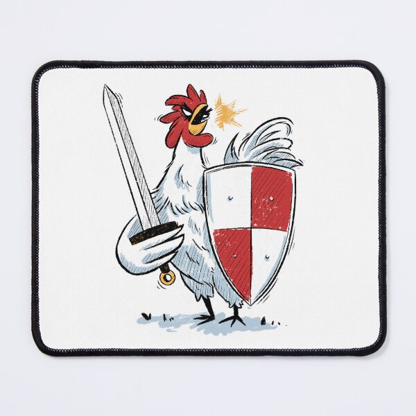 Item preview, Funny Warrior Chicken Knight Sword Shield RPG designed and sold by Hilal-Studio.