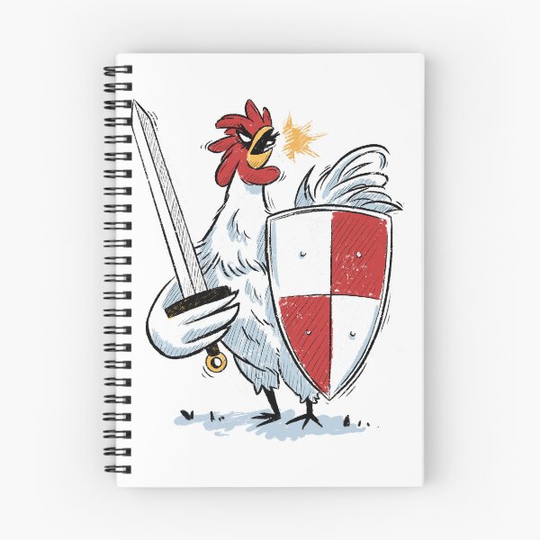 Item preview, Funny Warrior Chicken Knight Sword Shield RPG designed and sold by Hilal-Studio.